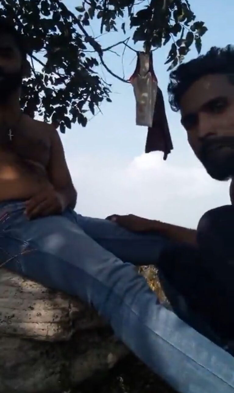 Public gay suck and fuck of village men