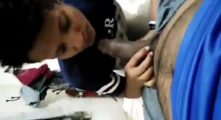 Young servant boy made to deep throat master cock