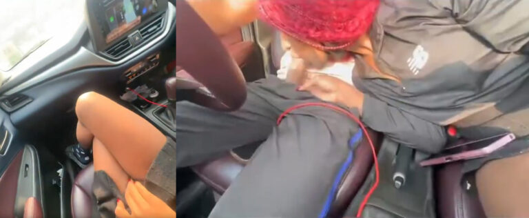 Car dick blowjob hot action