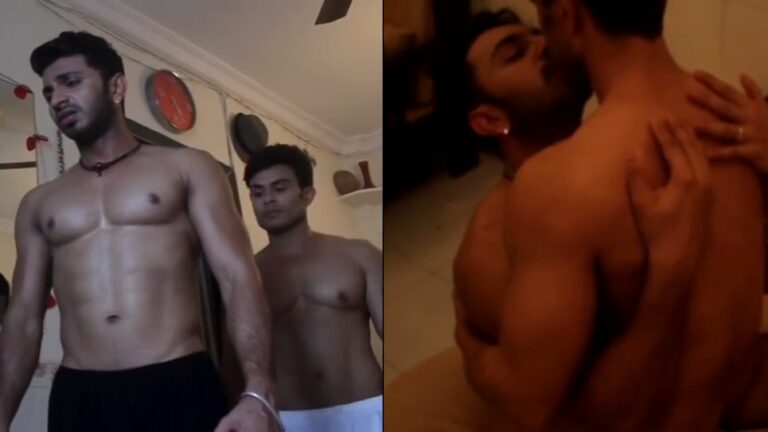 Gym body man enjoy secret romantic sex