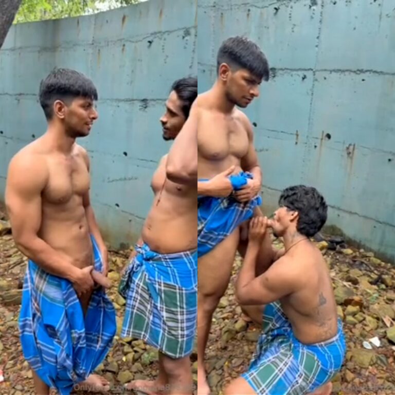 Lungi Boys outdoor blowjob and sex porn