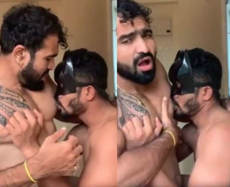 Horny Nipple sucking gay porn clip