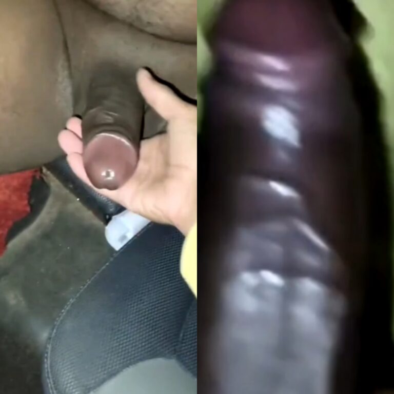 Black cock man enjoy rough handjob