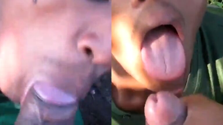 Outdoor blowjob village video