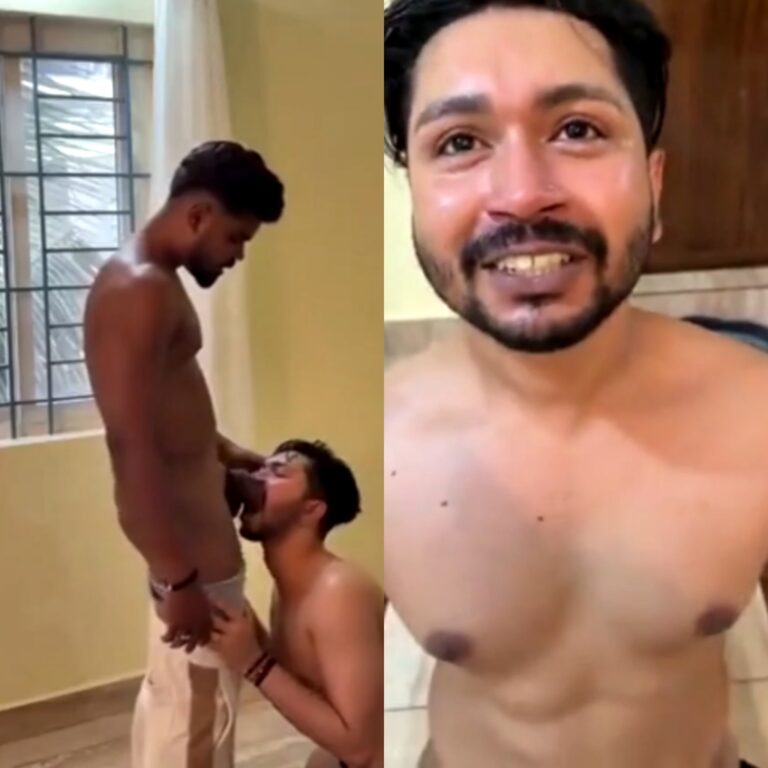 White smiley man hot blowjob video