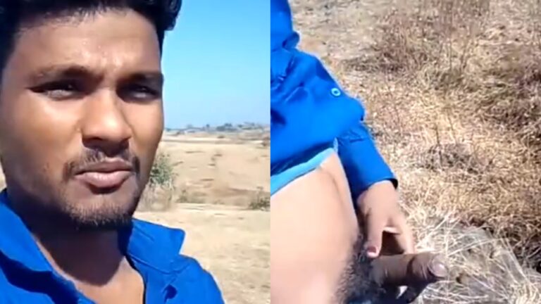 Outdoor handjob video