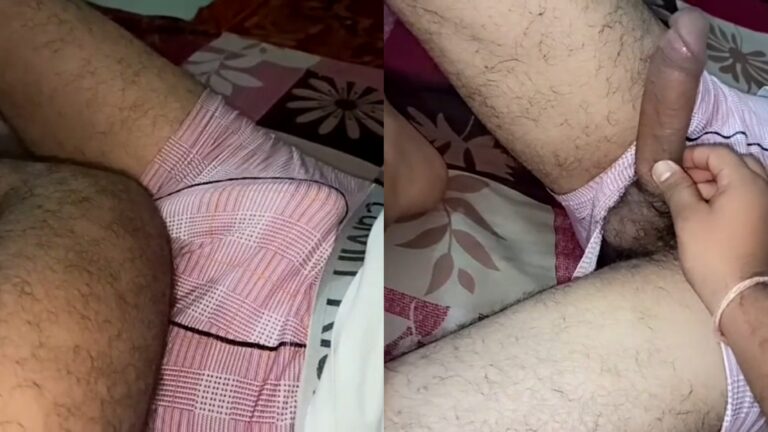 Pink panty man handjob video