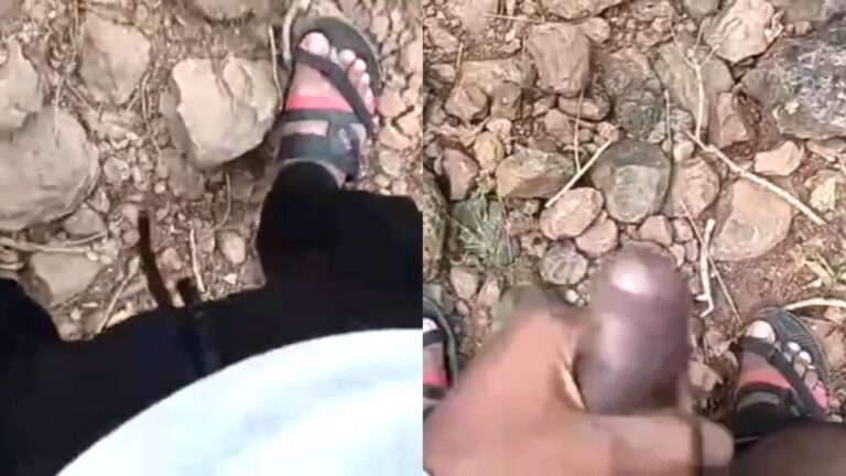 Walking handjob video